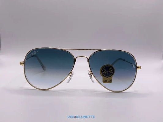 Lunettes RAYBAN AVIATOR BLEU & DORÉ RB-1052